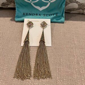 Kendra Scott Teishya GOLD tone vintage Tassel Earrings